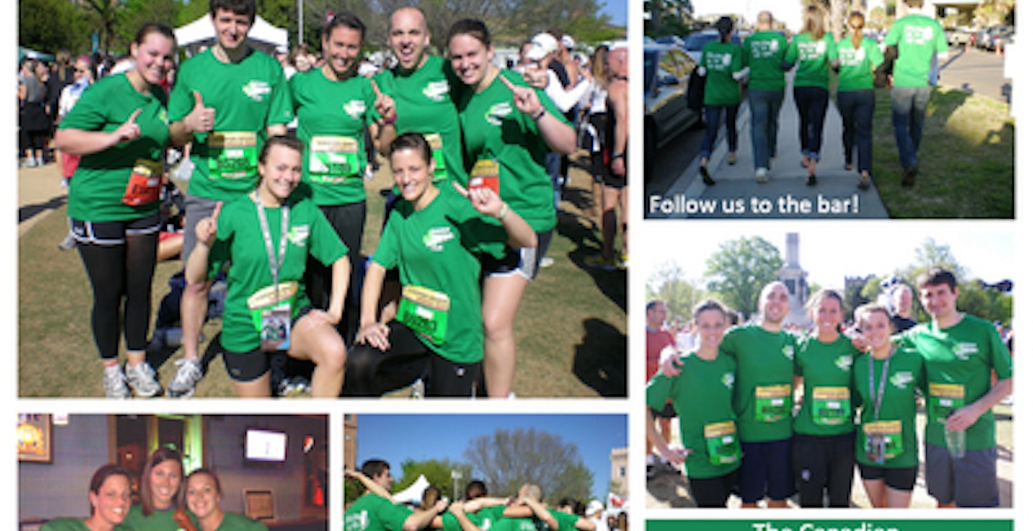 Picture of The Canadian Running/Drinking Team At The 2011 Crbr Custom T-Shirt Design The Canadian Running/Drinking Team At The 2011 Crbr T-Shirt Photo